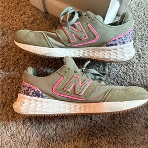 New Balance light green and Pink Athletic Shoes